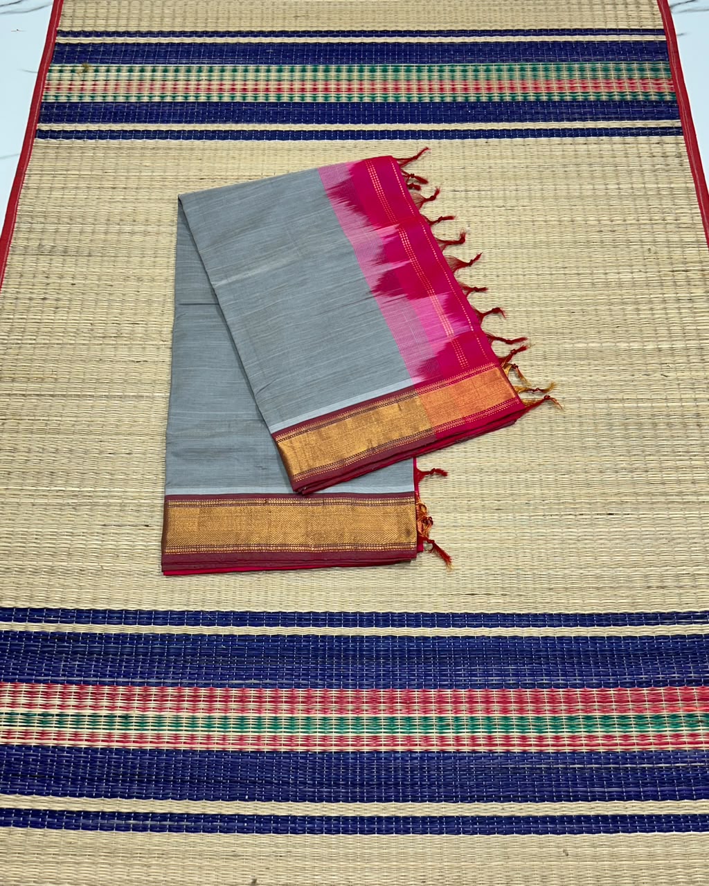 Handloom semi simple silk cotton saree - MS366