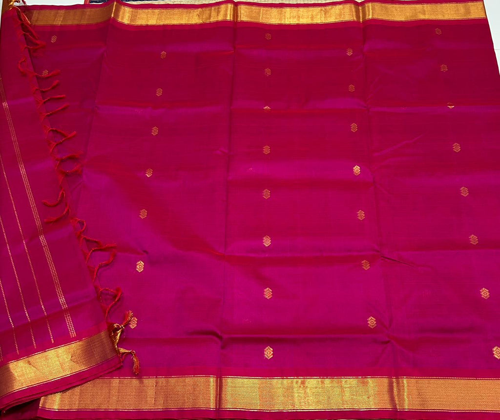 Handloom silk cotton saree with buttas - MS117