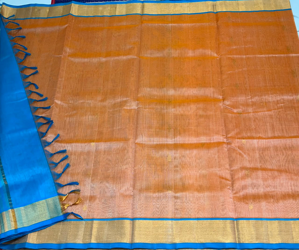 Handloom silk cotton saree with buttas - MS226