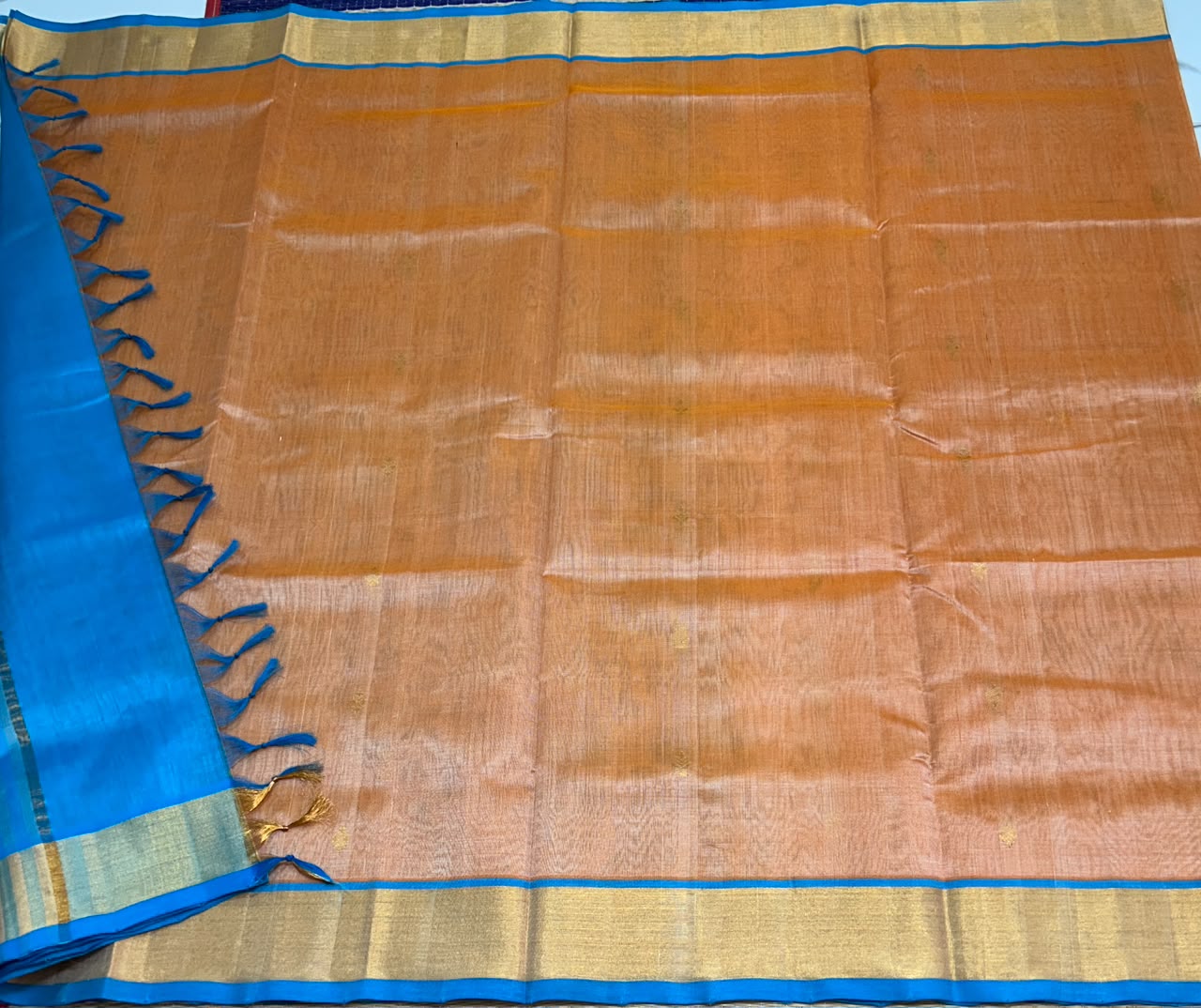 Handloom silk cotton saree with buttas - MS226