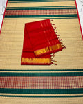 Handloom semi silk cotton saree - MSD008 (weaving mistek saree)