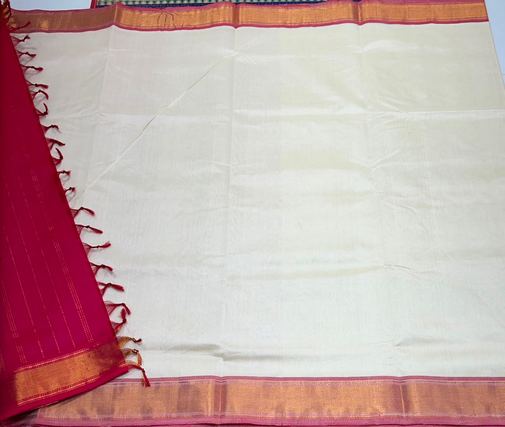 Handloom semi simple silk cotton saree - MS369