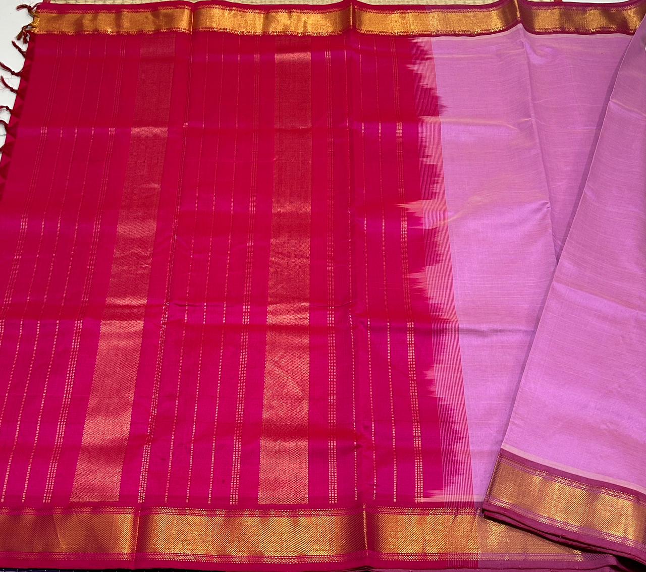 Handloom semi silk cotton saree - MS028