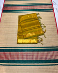 Handloom silk cotton saree with buttas - MS339