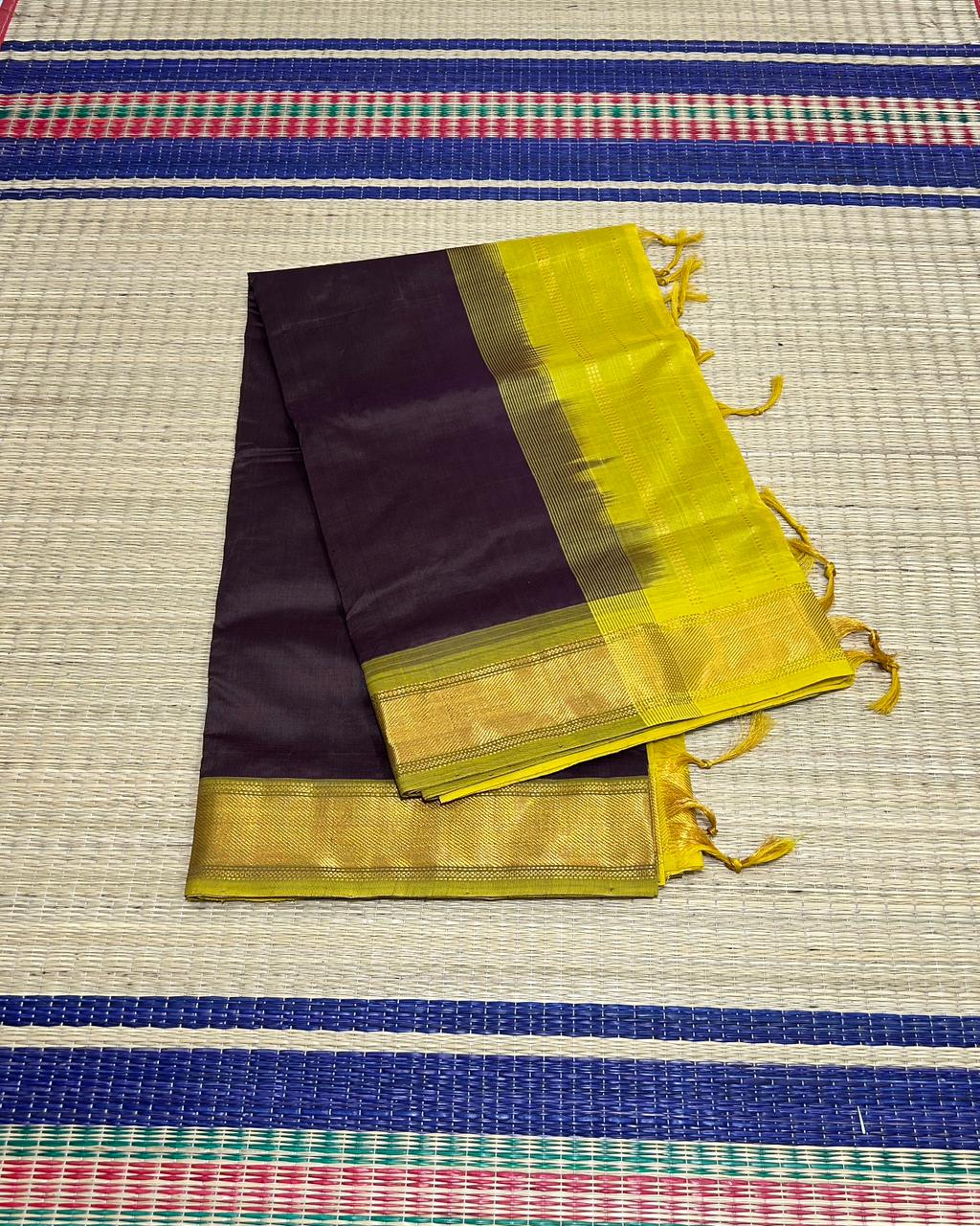 Handloom semi silk cotton saree - MS101