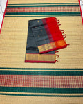 Handloom semi silk cotton saree with buttas - MS327