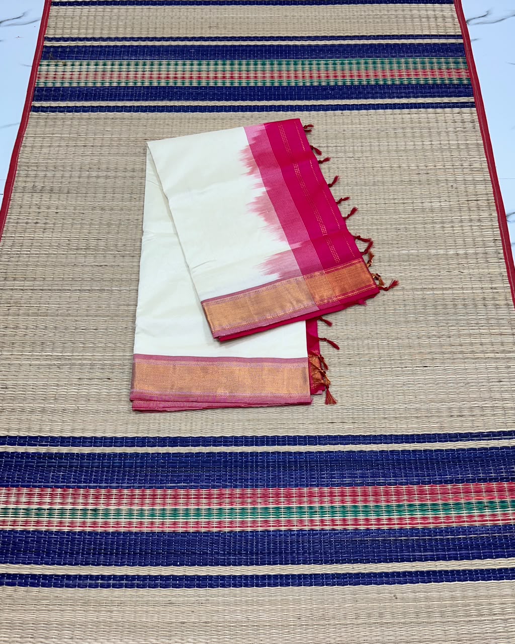 Handloom semi simple silk cotton saree - MS369