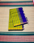 Handloom semi silk cotton saree with kattam - MS254