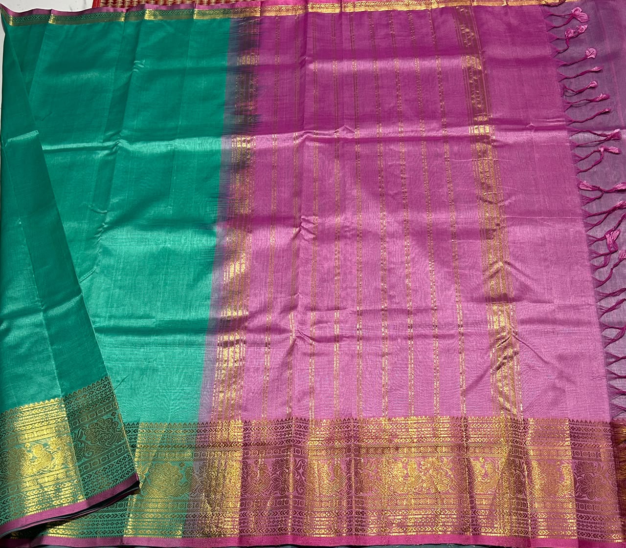 Handloom mangalagiri silk cotton saree - MS262