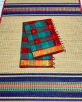 Handloom Paalum pazhamum silk cotton saree with buttas  - MS235