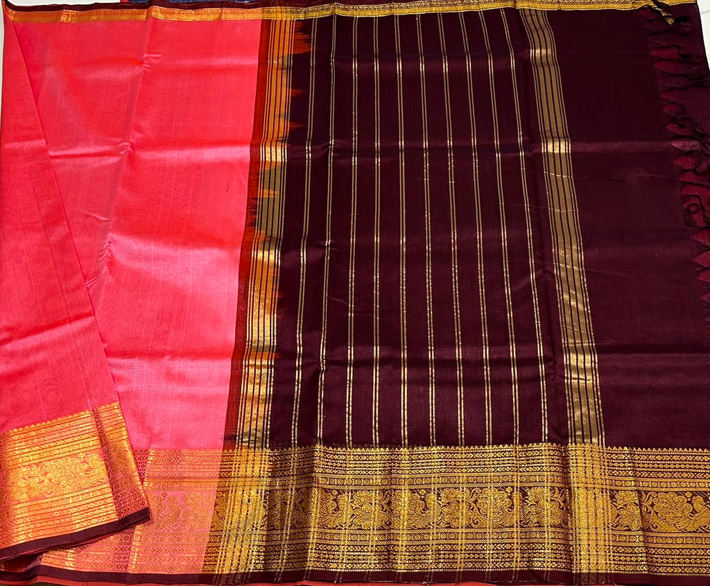 Handloom mangalagiri silk cotton saree - MS242