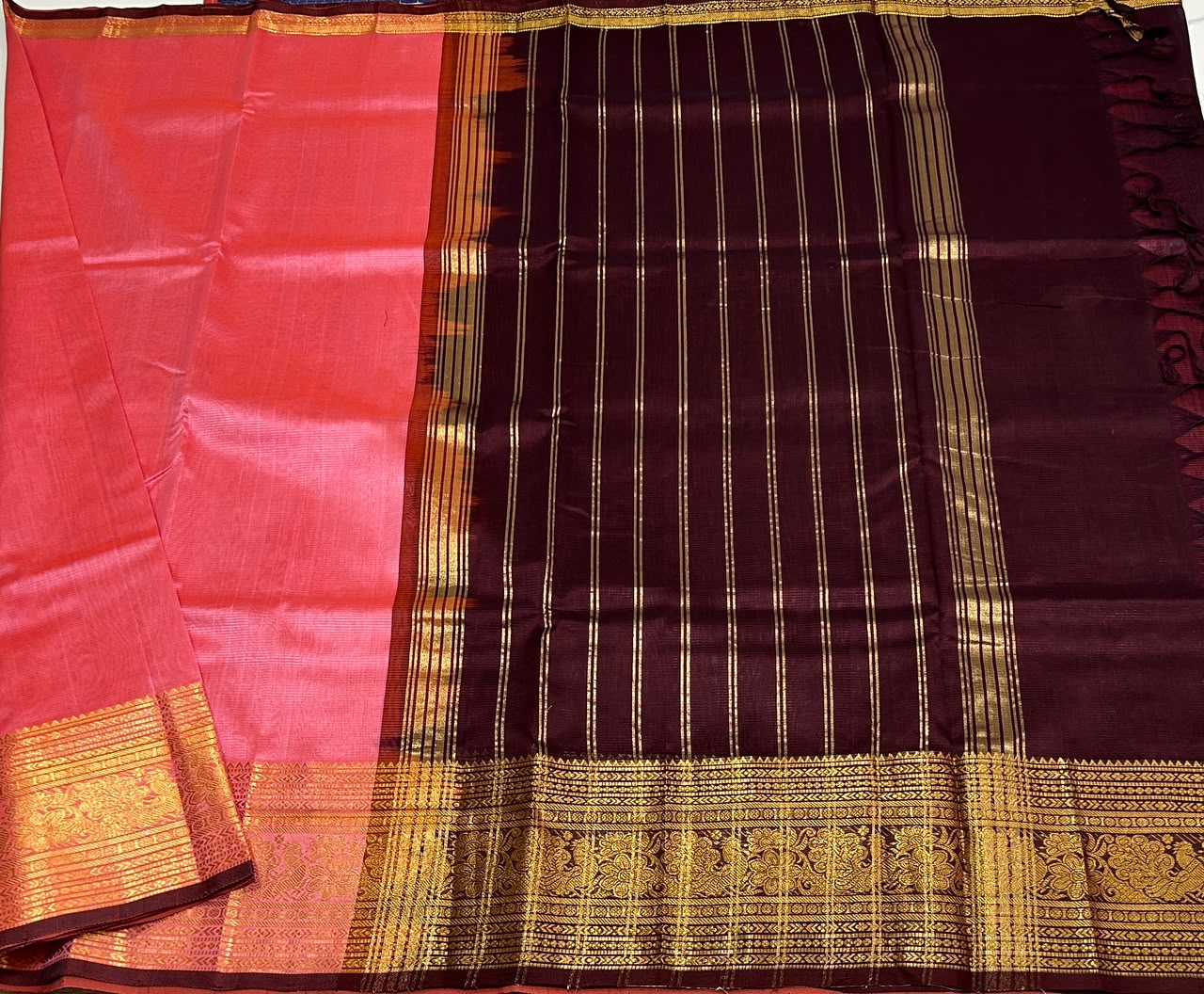 Handloom mangalagiri silk cotton saree - MS242