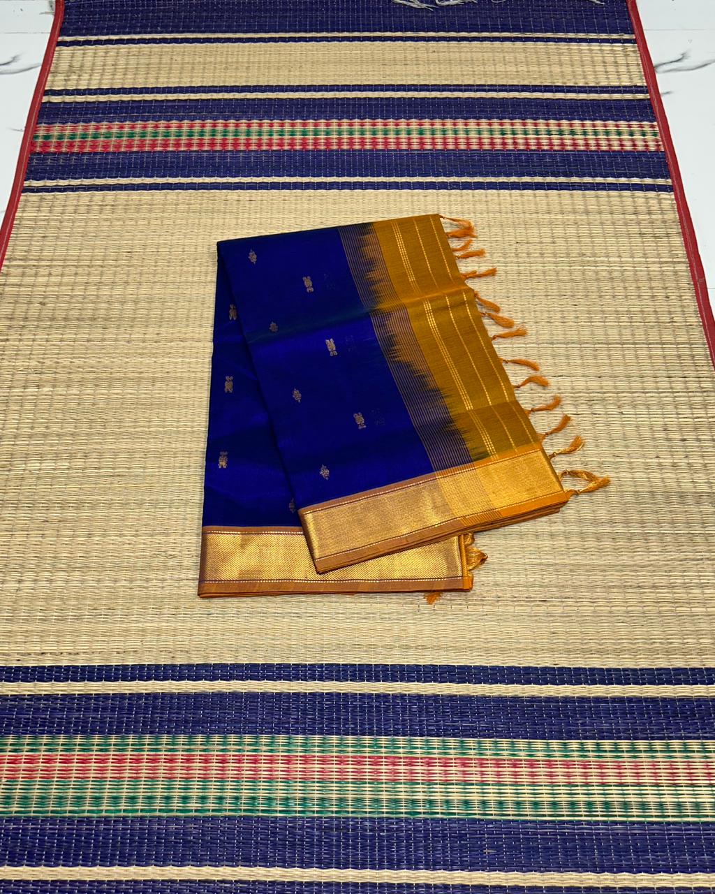 Handloom silk cotton saree with buttas - MS191