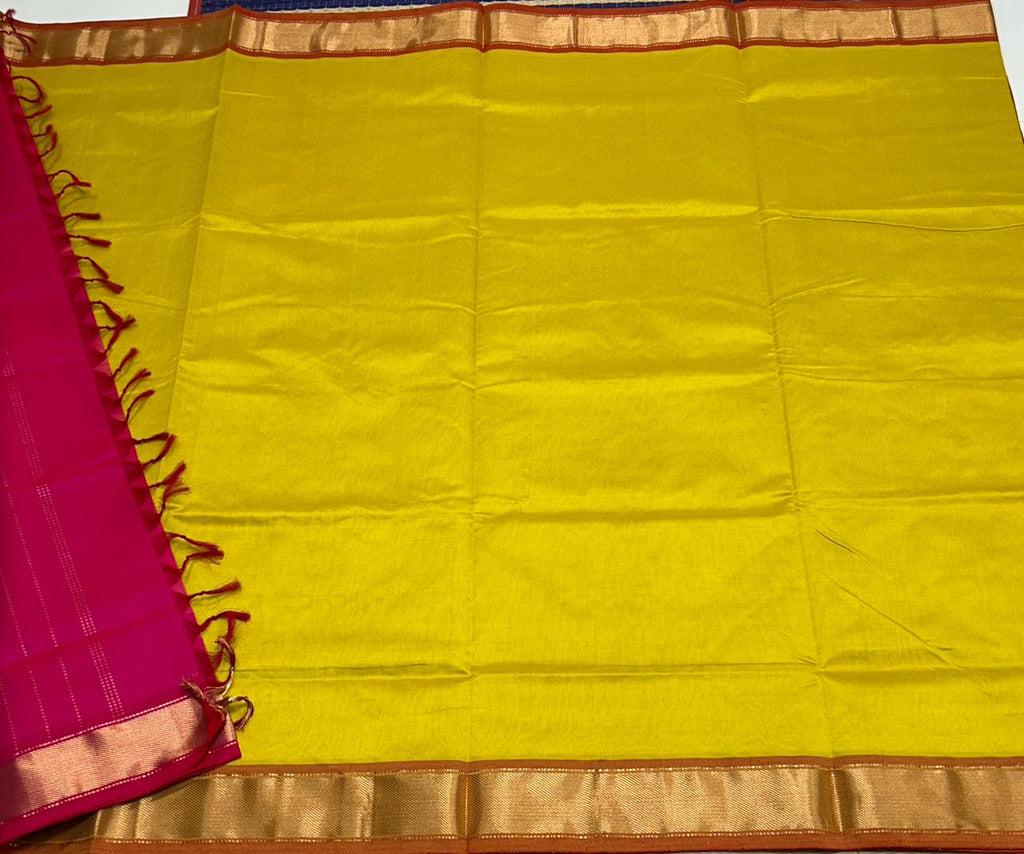Handloom semi silk cotton saree - MS181