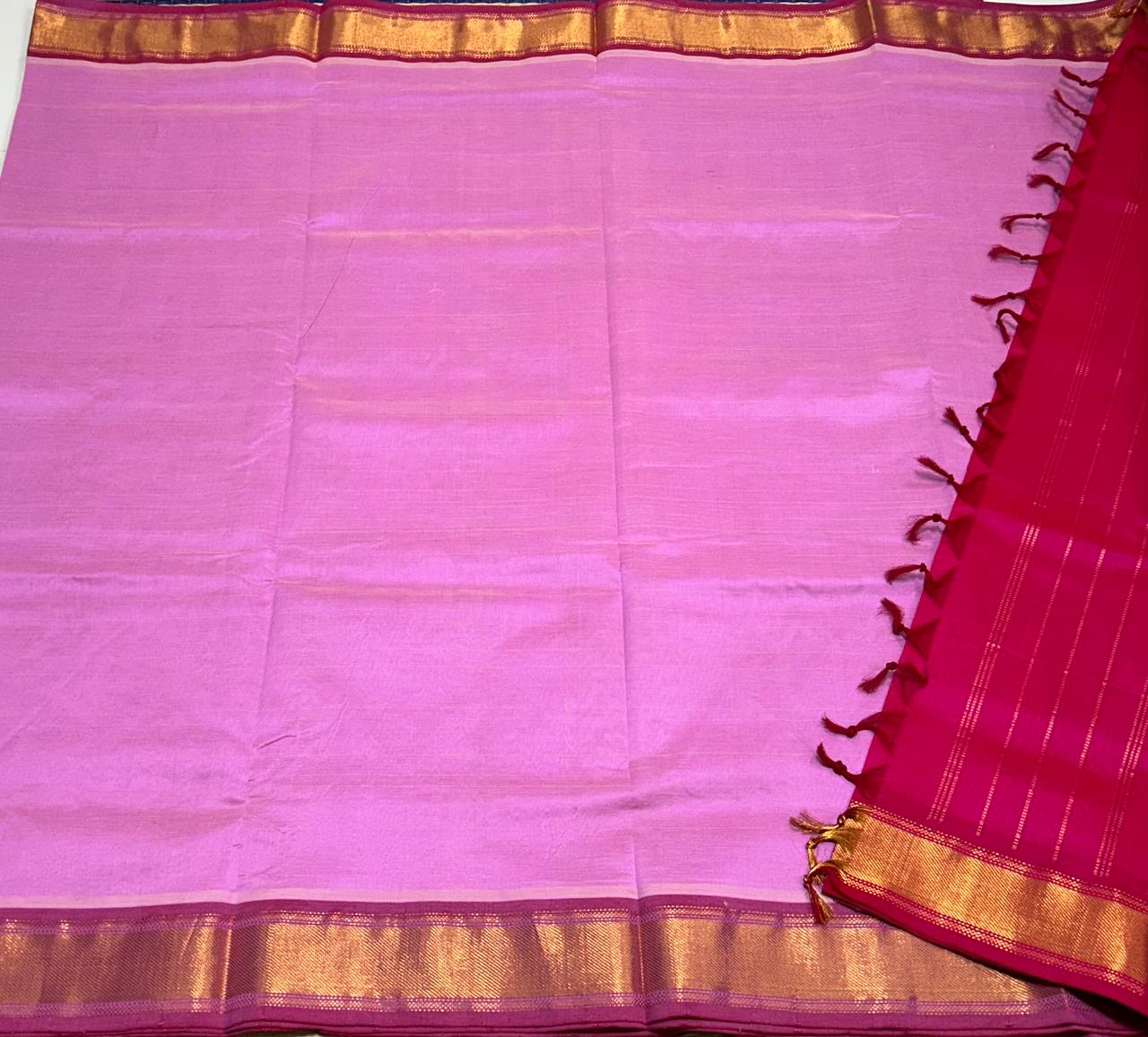 Handloom semi silk cotton saree - MS028