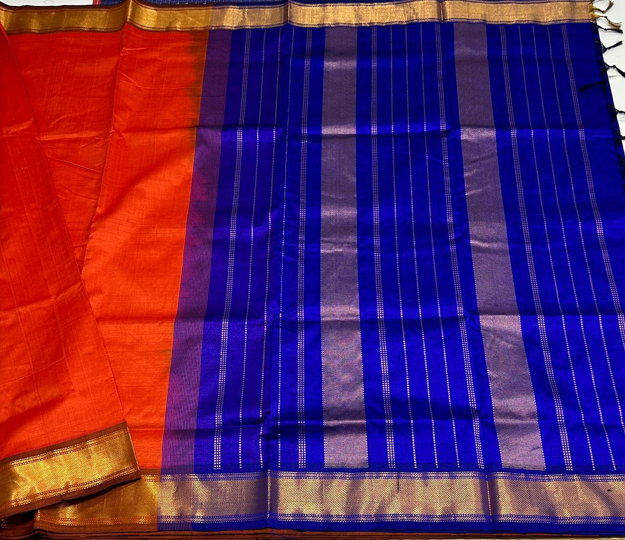 Handloom semi silk cotton saree - MS102