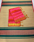 Handloom silk cotton saree with buttas - MS295