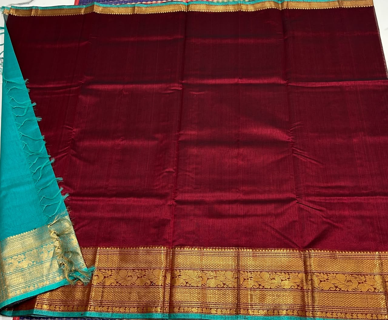 Handloom mangalagiri silk cotton saree - MS237