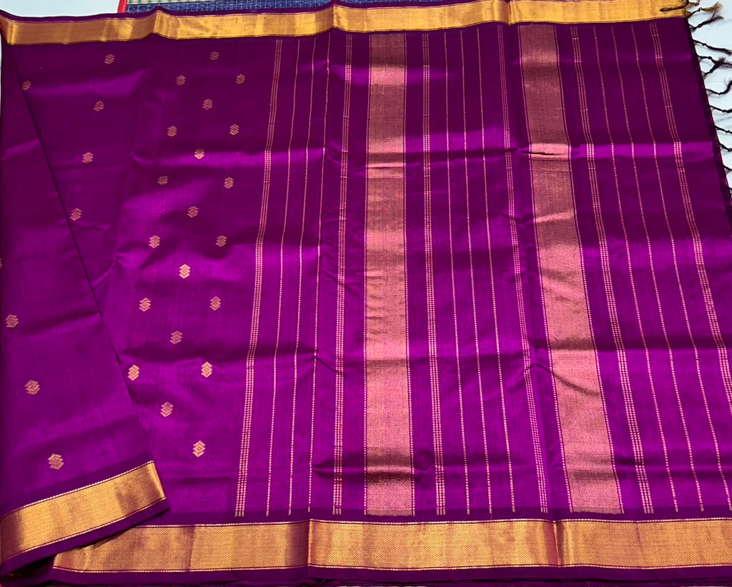 Handloom silk cotton saree with buttas - MS365