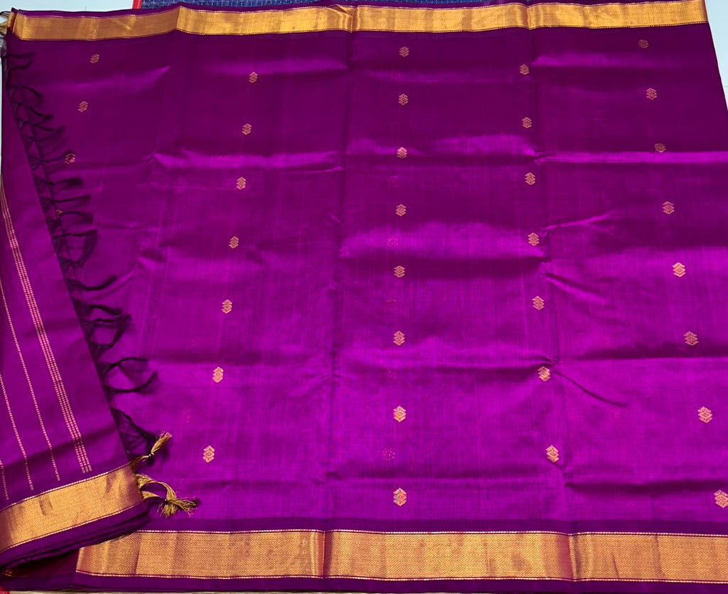 Handloom silk cotton saree with buttas - MS365
