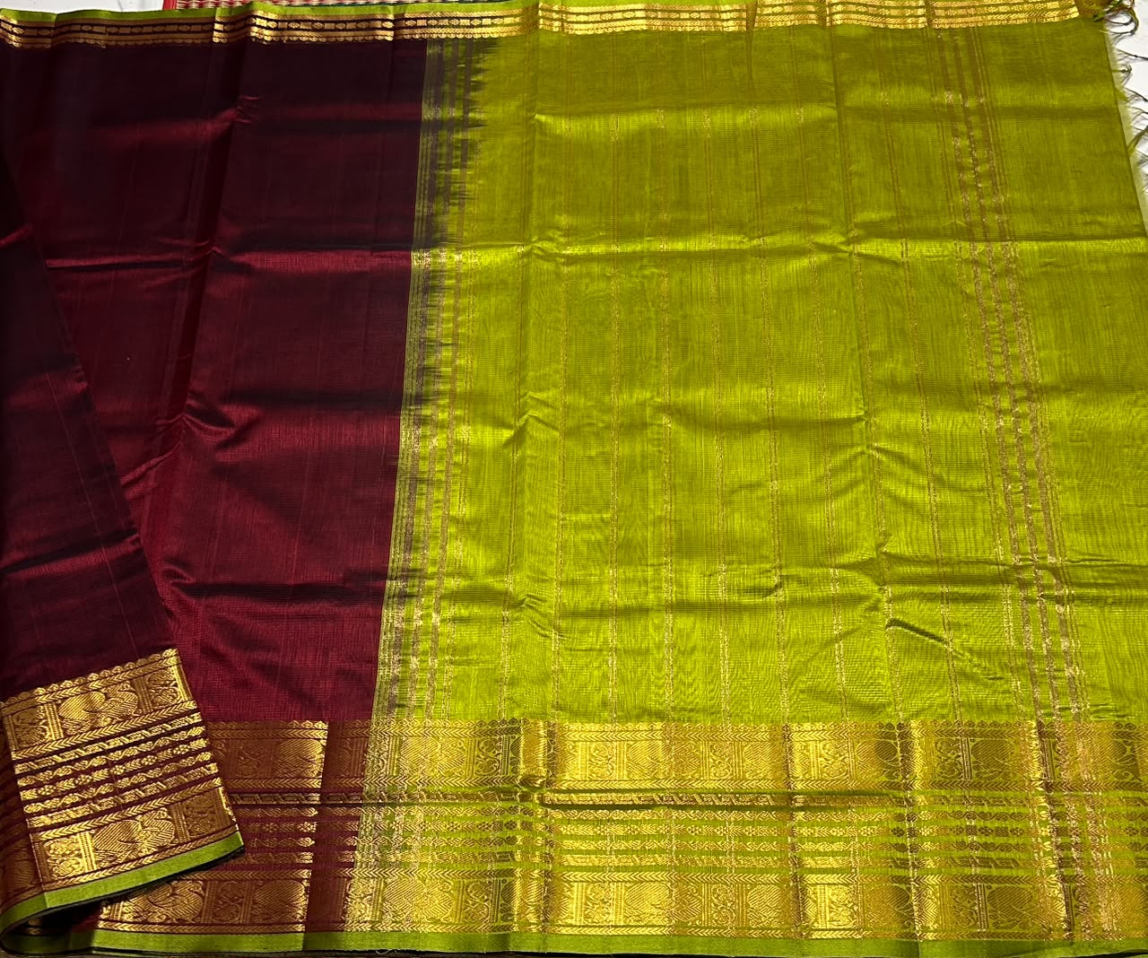 Handloom mangalagiri silk cotton saree - MS264