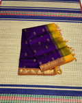 Handloom silk cotton saree with buttas - MS076