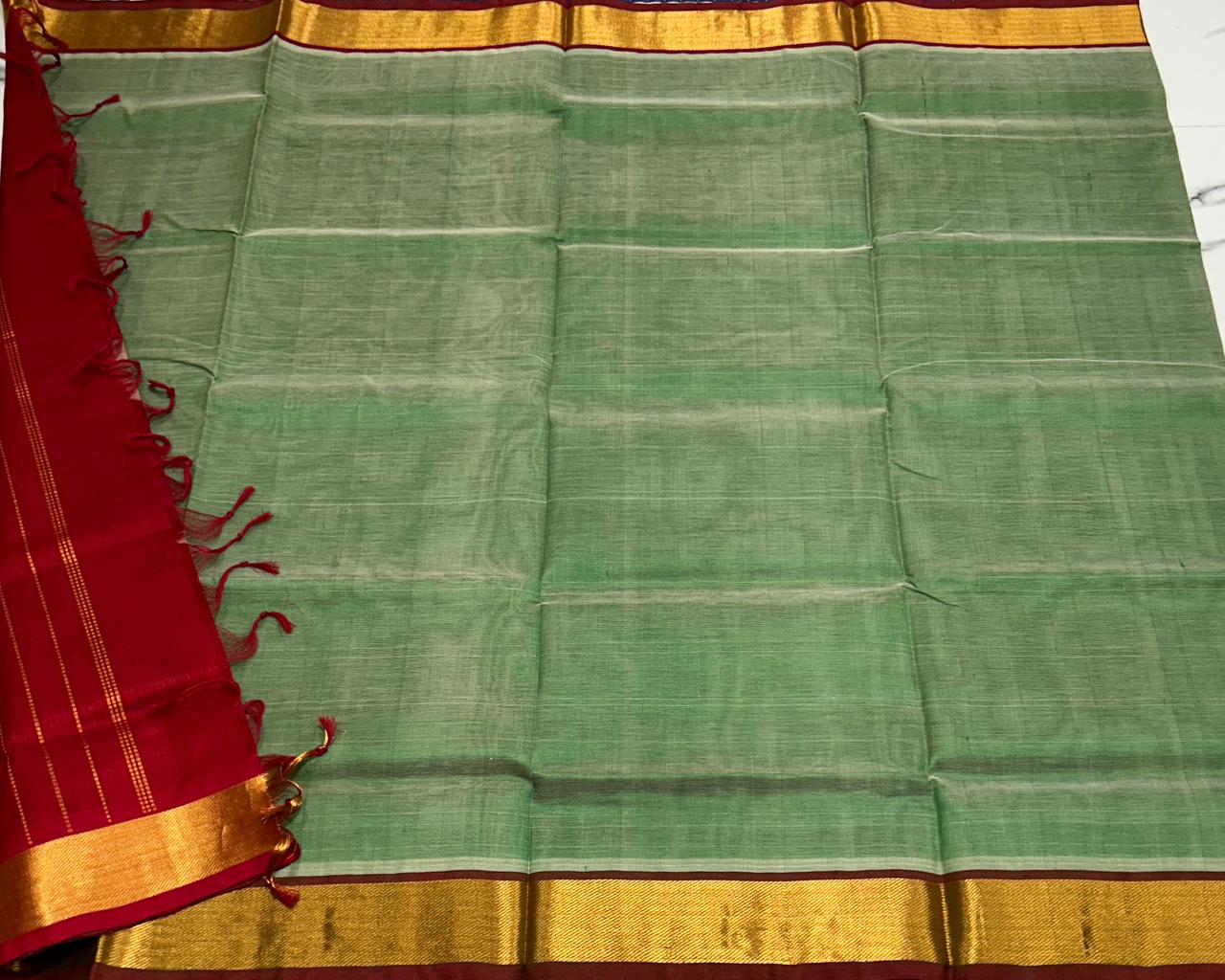 Handloom simple silk cotton saree - MS124