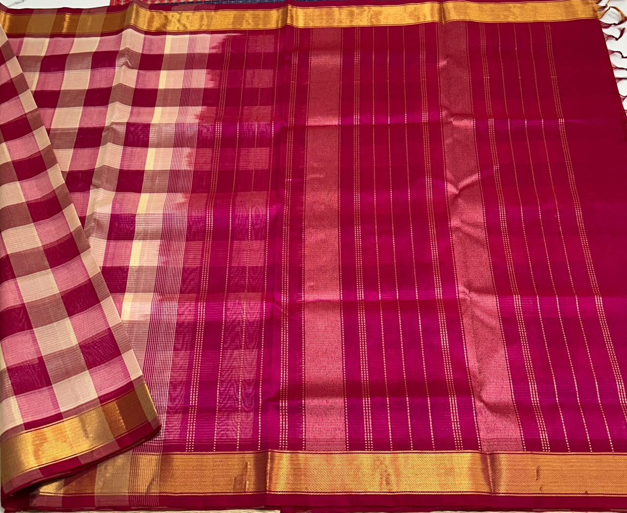 Handloom Paalum pazhamum silk cotton saree - MS228