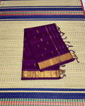 Handloom silk cotton saree with buttas - MS081