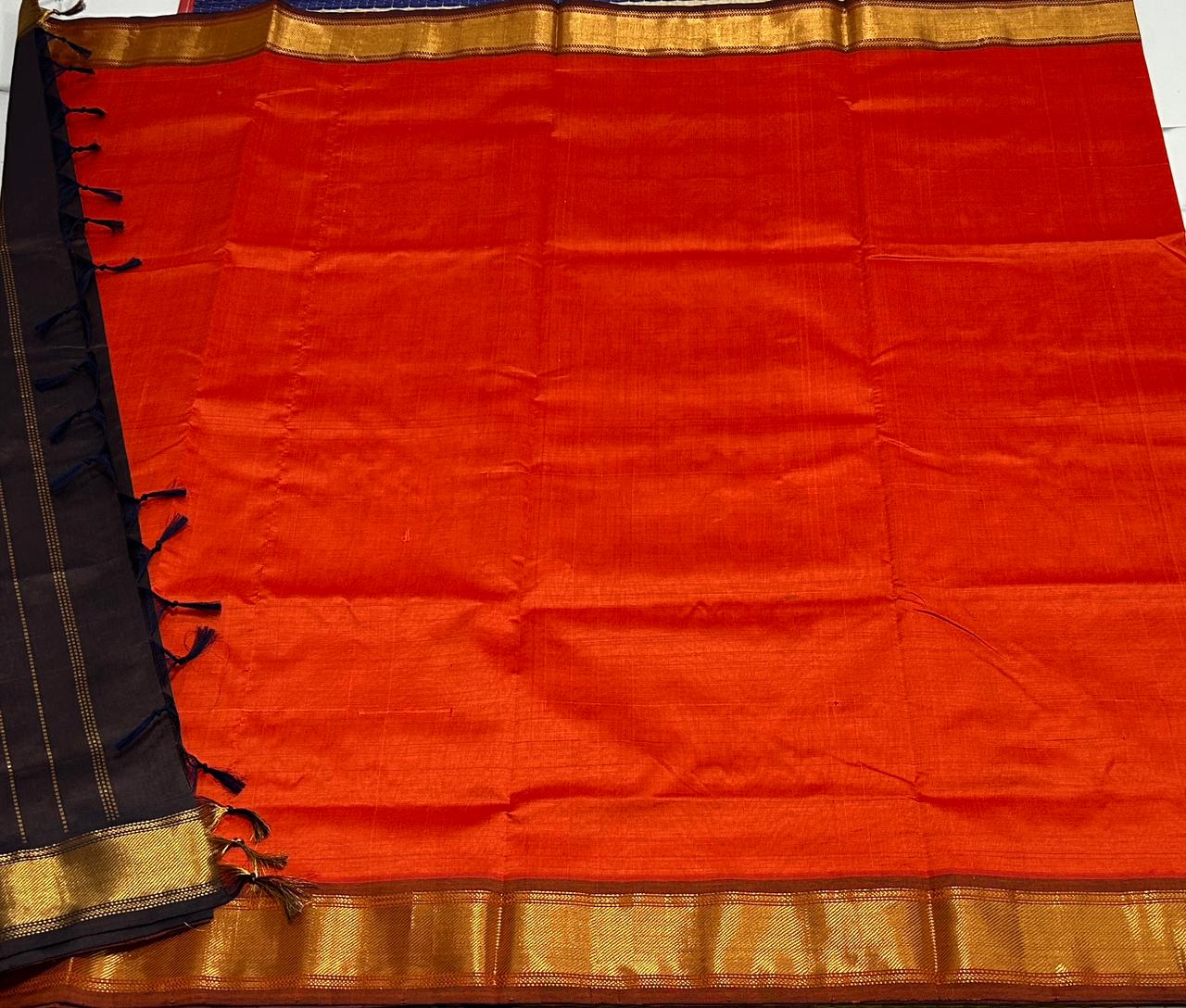 Handloom semi silk cotton saree - MS100