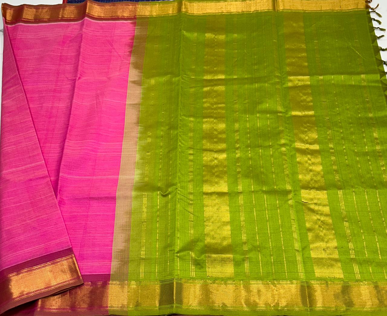 Handloom semi silk cotton saree - MS212