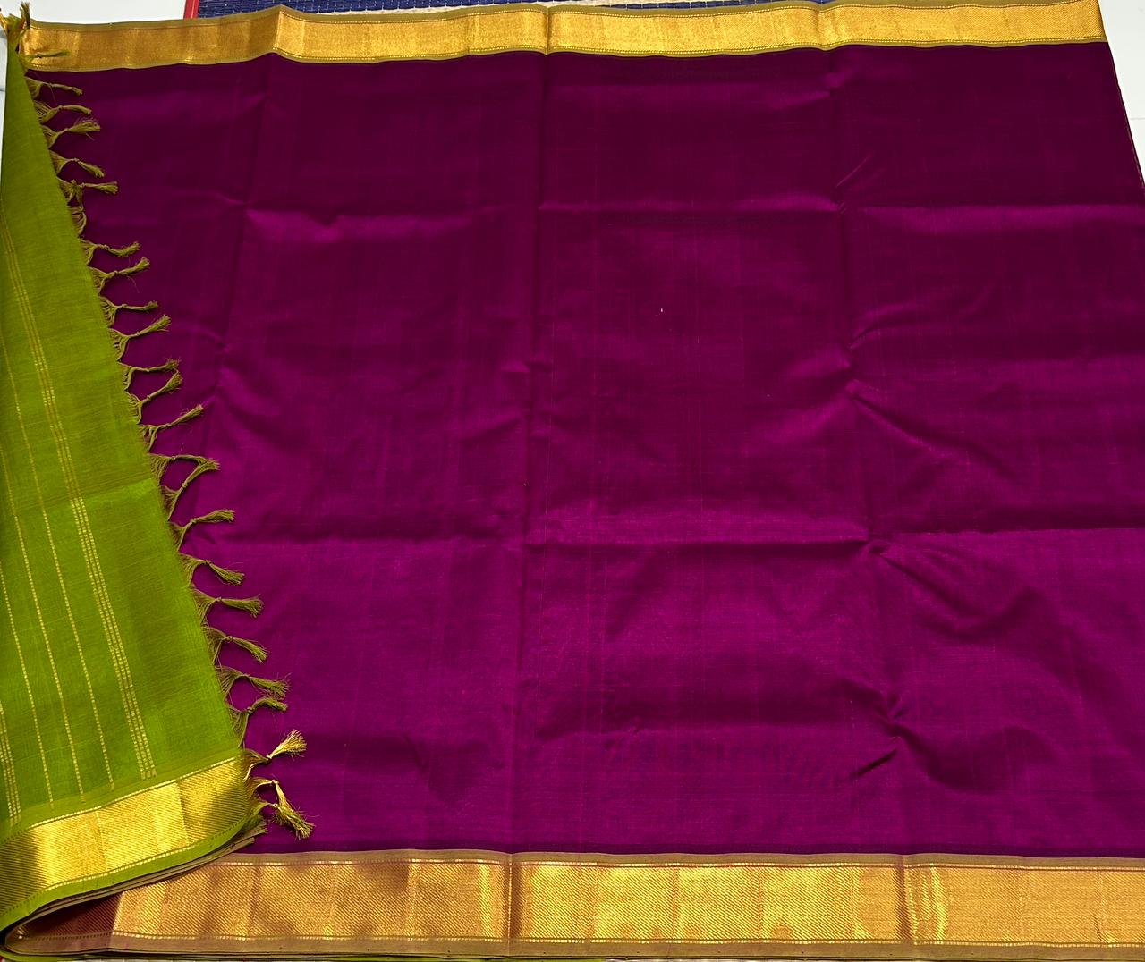Handloom simple silk cotton saree - MS211