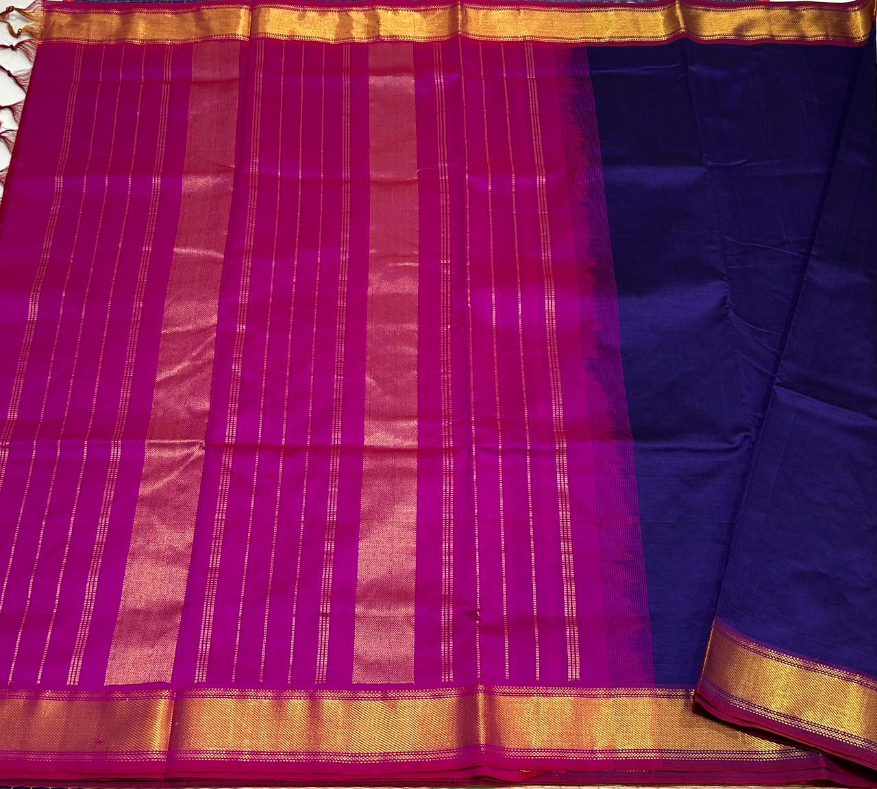 Handloom semi silk cotton saree - MS032