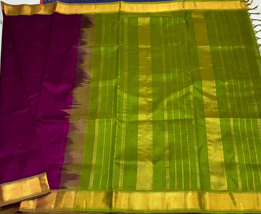 Handloom simple silk cotton saree - MS211