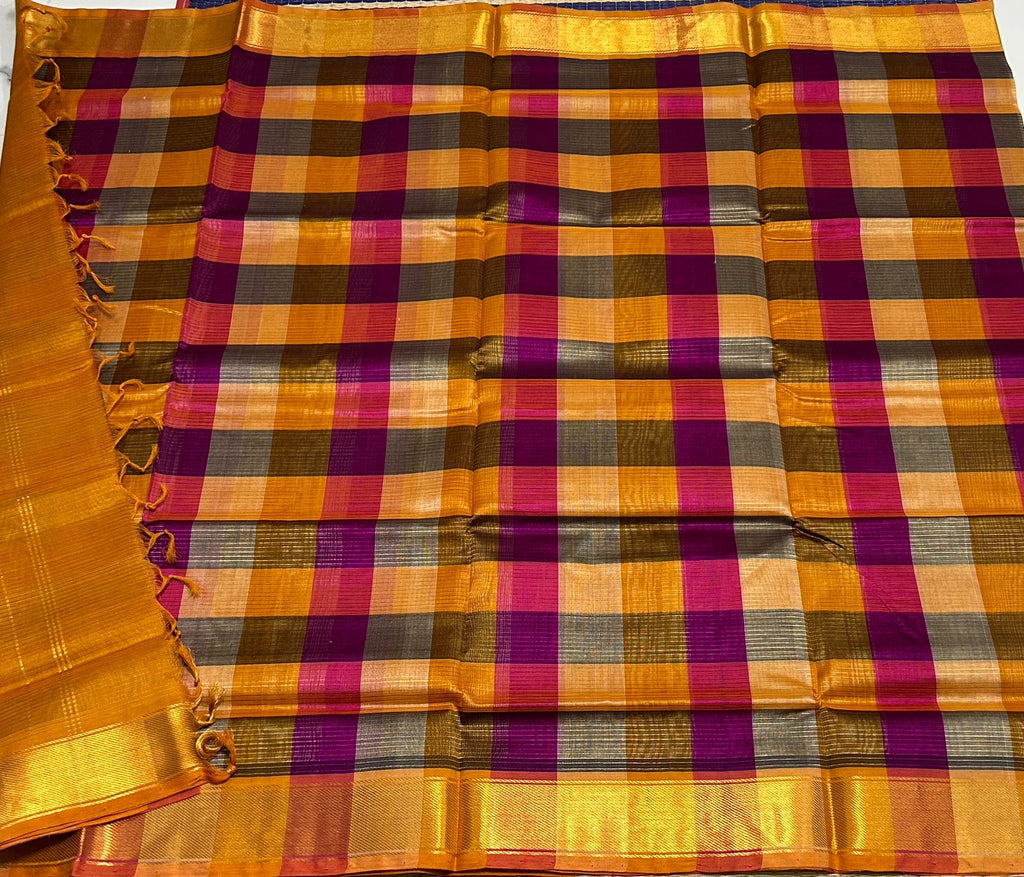 Handloom Paalum pazhamum silk cotton saree - MS088