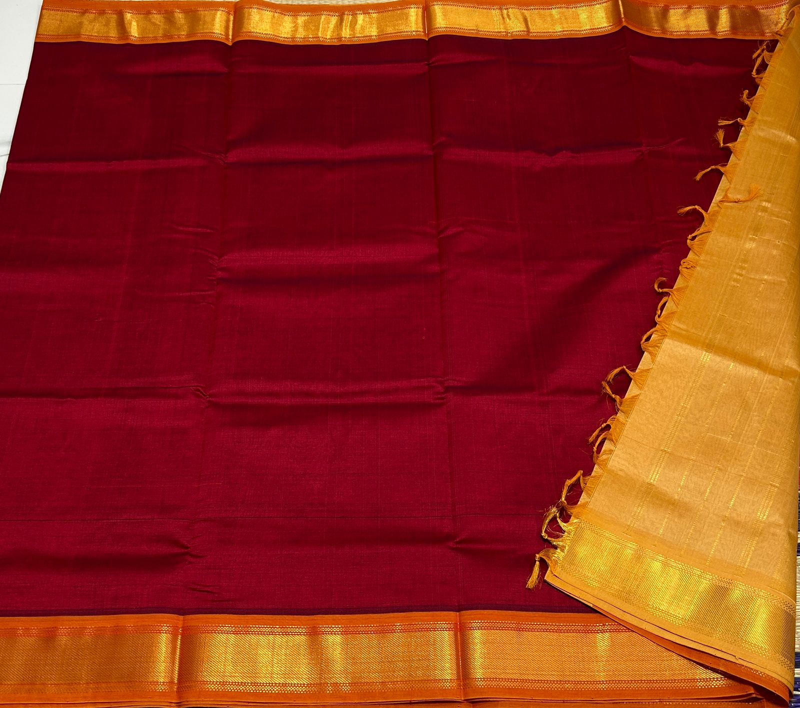 Handloom semi silk cotton saree - MS029
