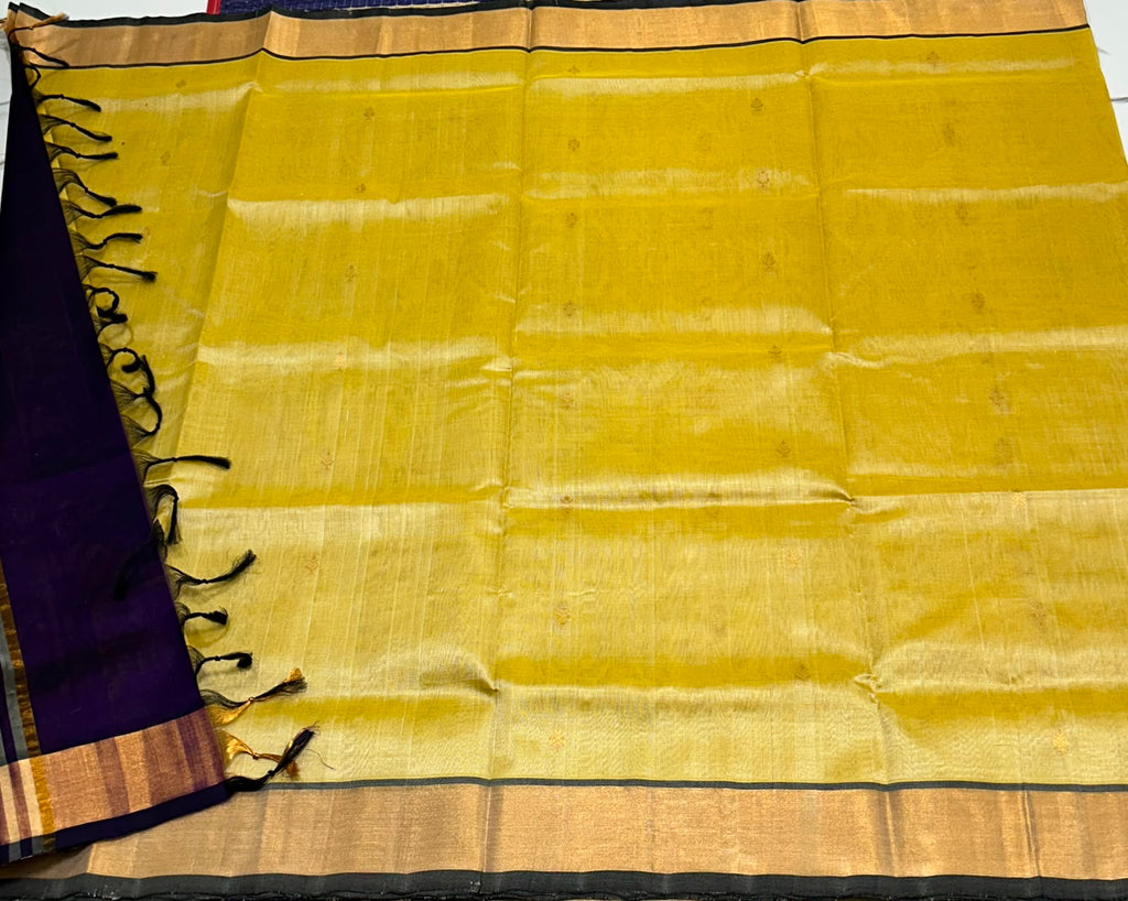 Handloom silk cotton saree with buttas - MS216