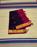 Handloom silk cotton saree with buttas - MS118