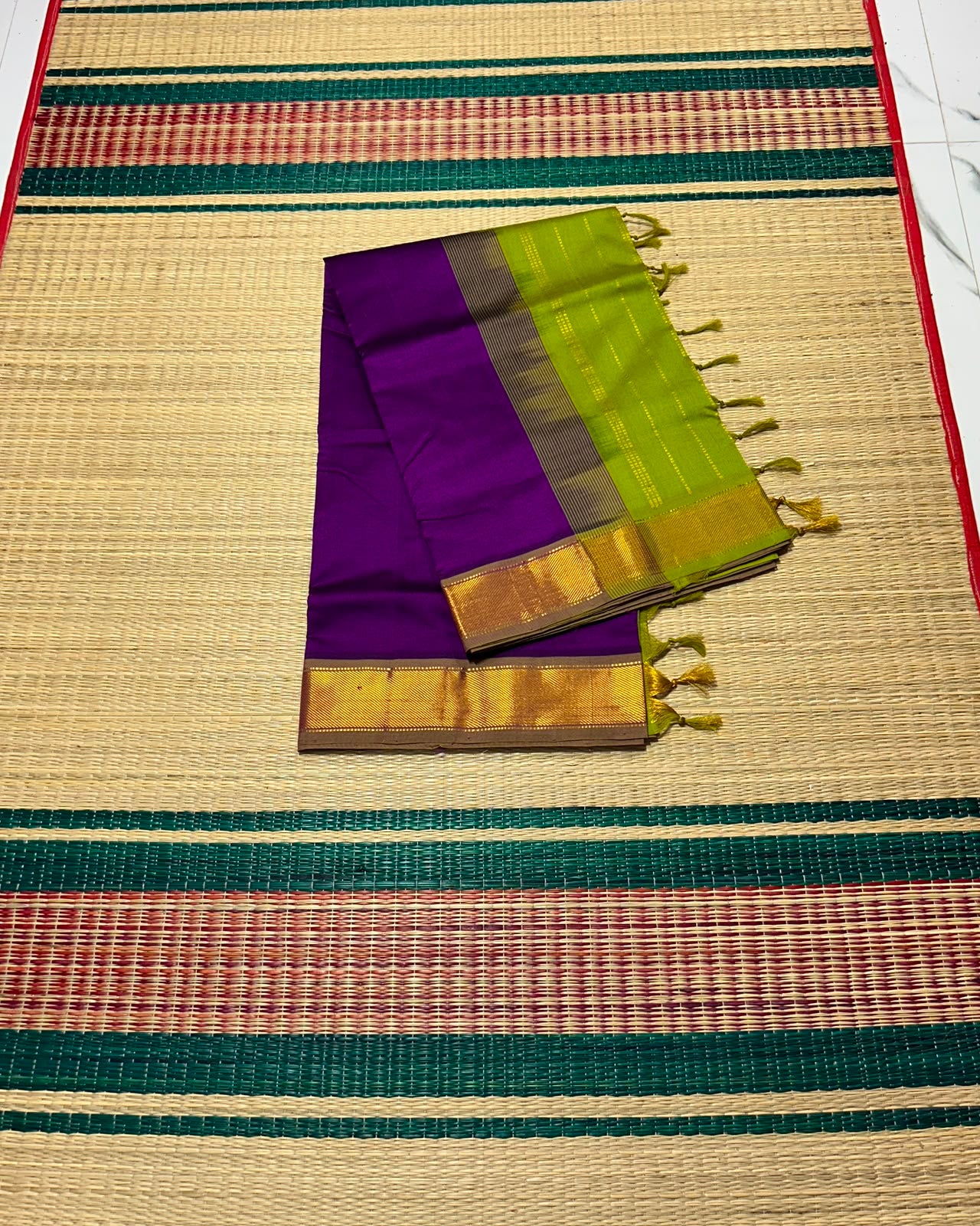 Handloom semi silk cotton saree - MS324