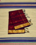 Handloom silk cotton saree with buttas - MS122