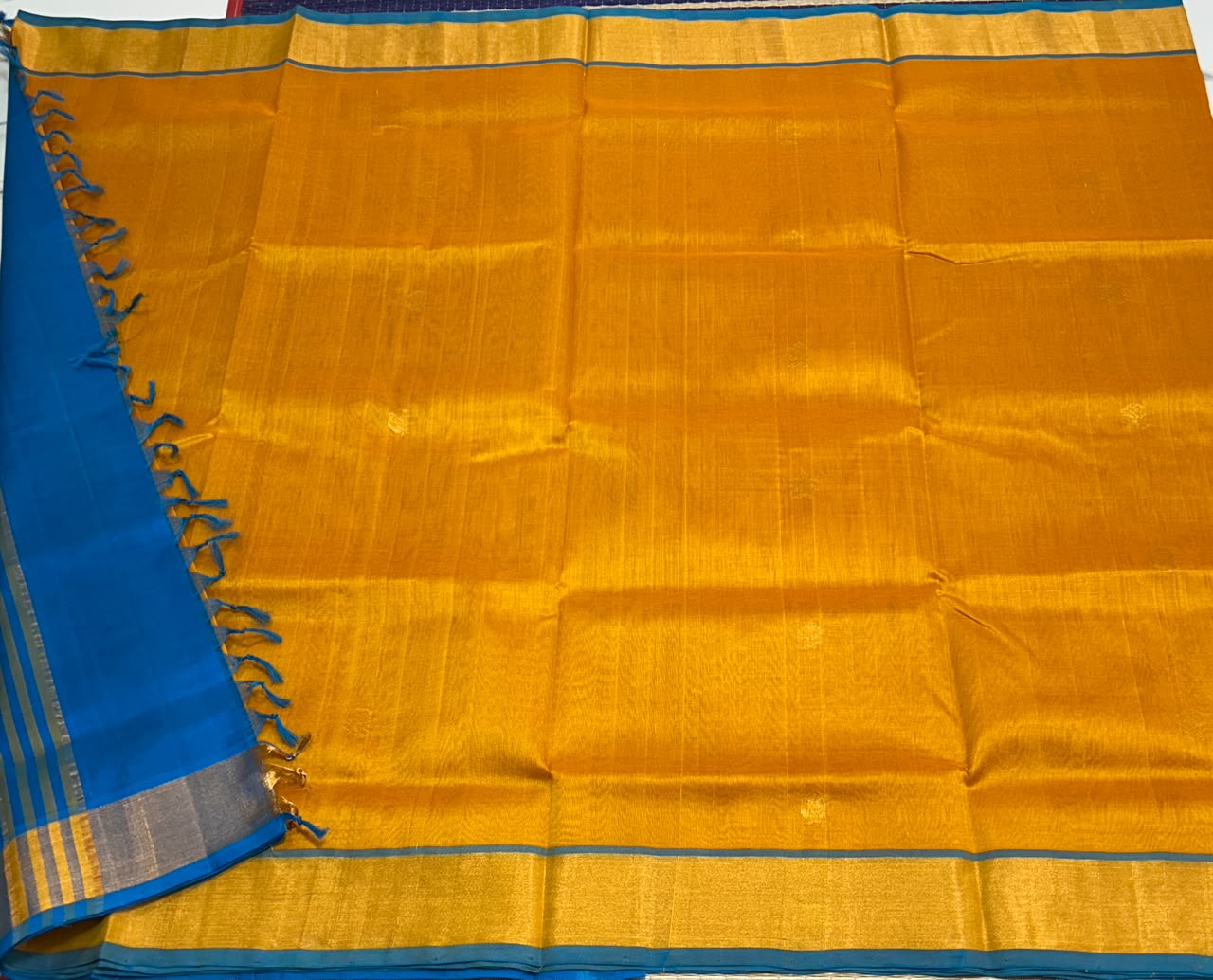 Handloom silk cotton saree with buttas - MS225