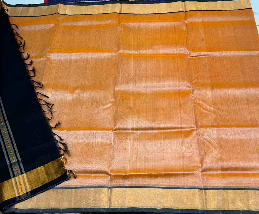 Handloom silk cotton saree with buttas - MS213