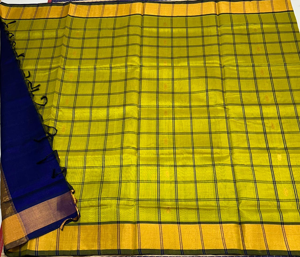 Handloom silk cotton saree with buttas - MS201