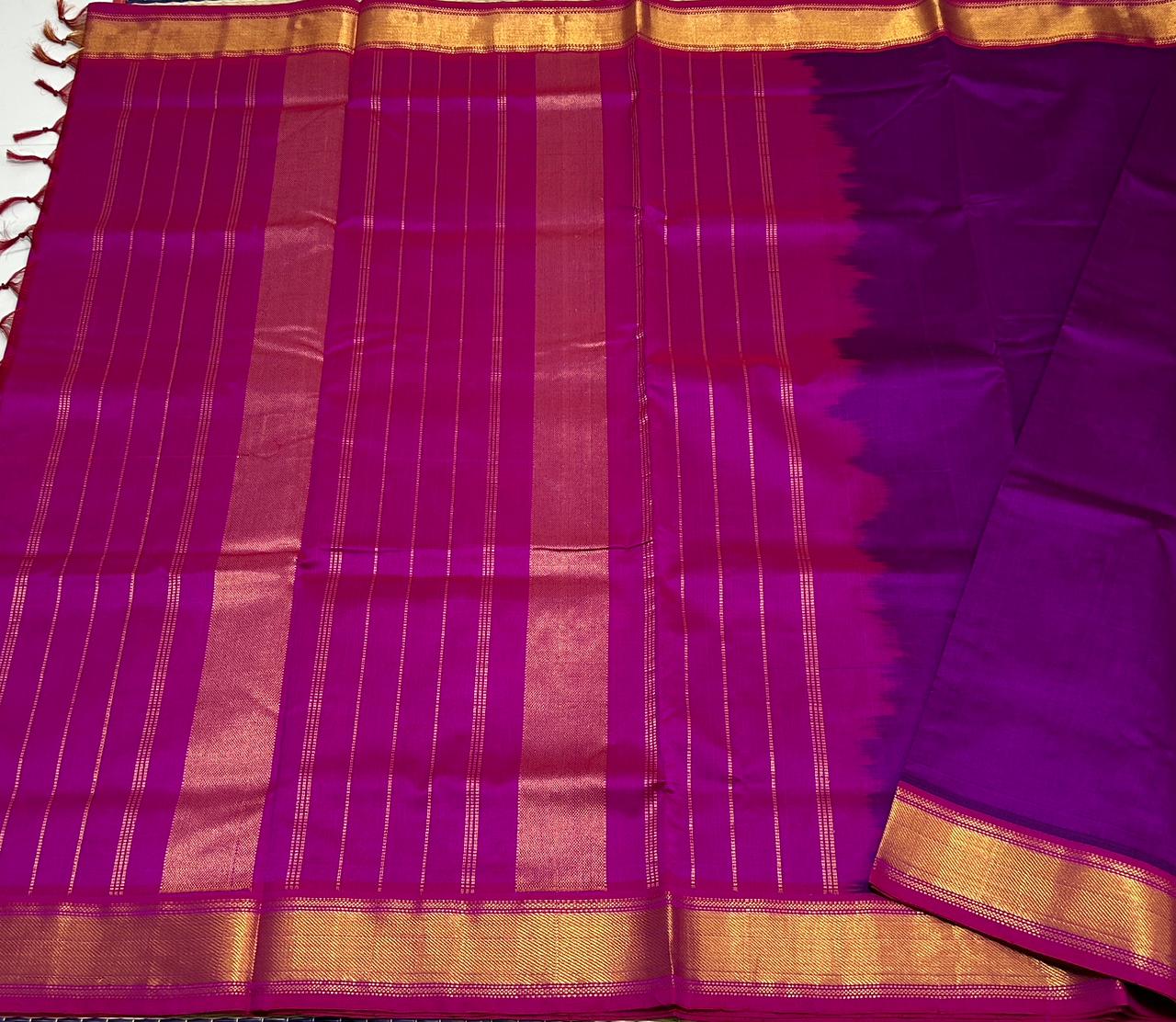 Handloom semi silk cotton saree - MS027