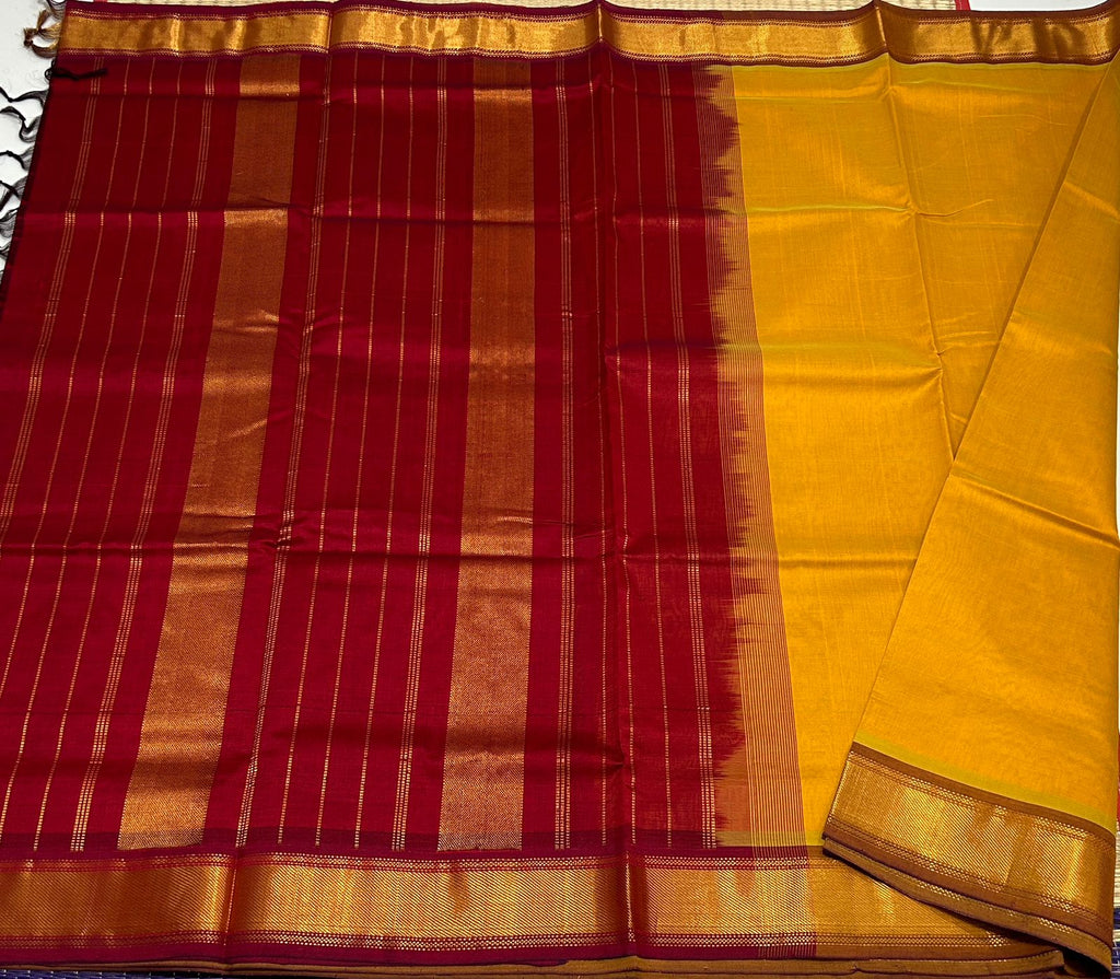Handloom semi silk cotton saree - MS057