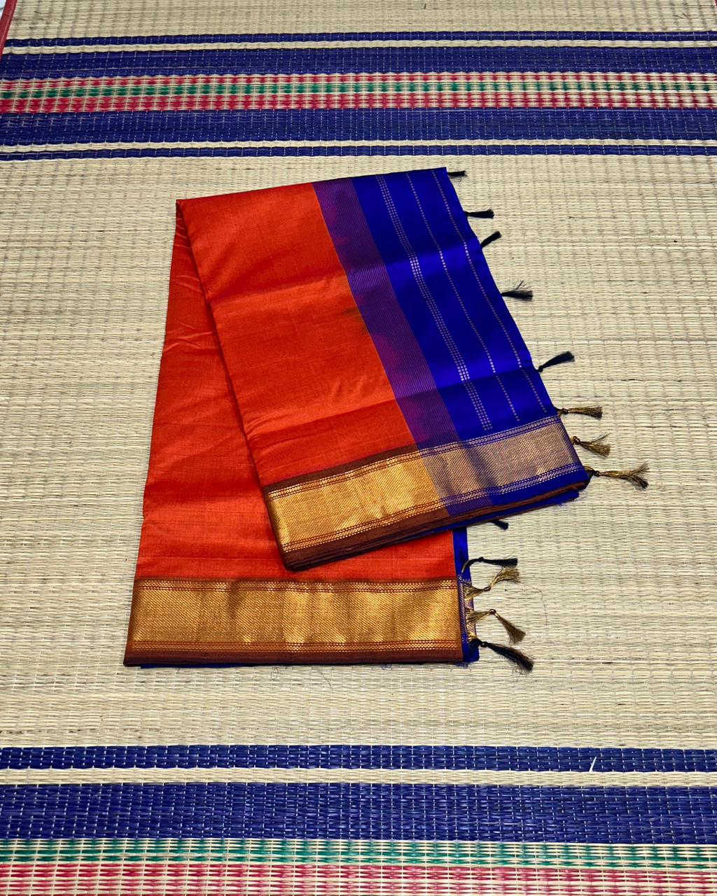 Handloom semi silk cotton saree - MS102