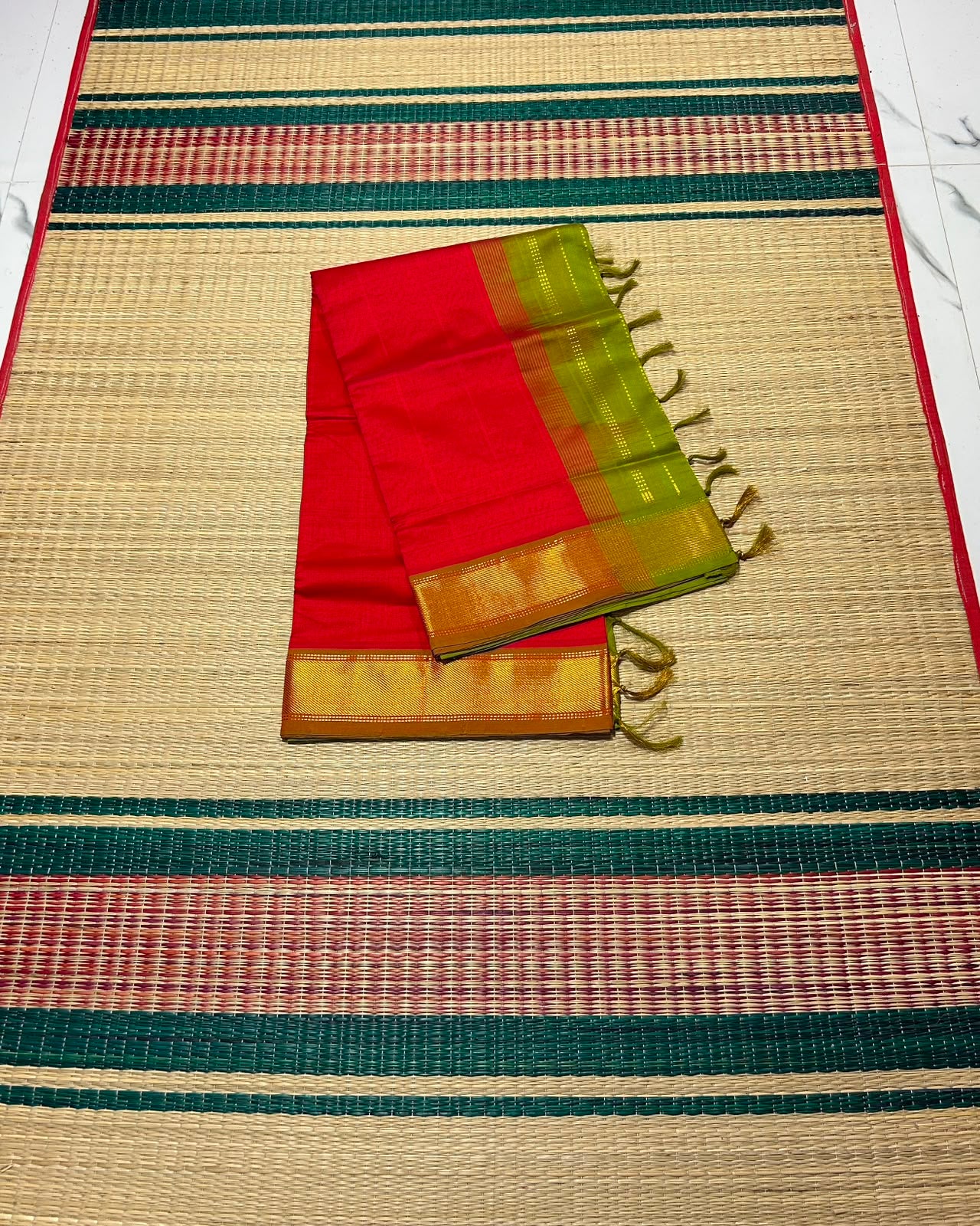 Handloom semi silk cotton saree - MS322