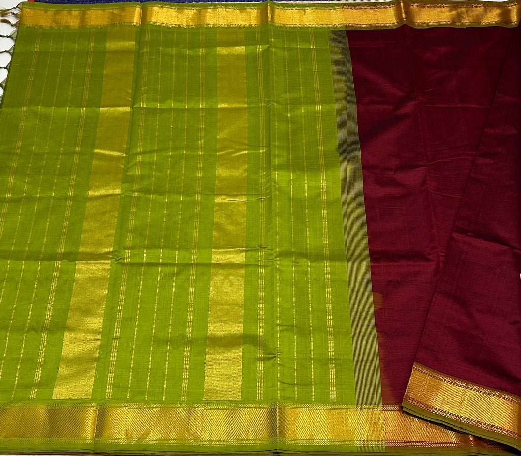 Handloom semi silk cotton saree - MS054