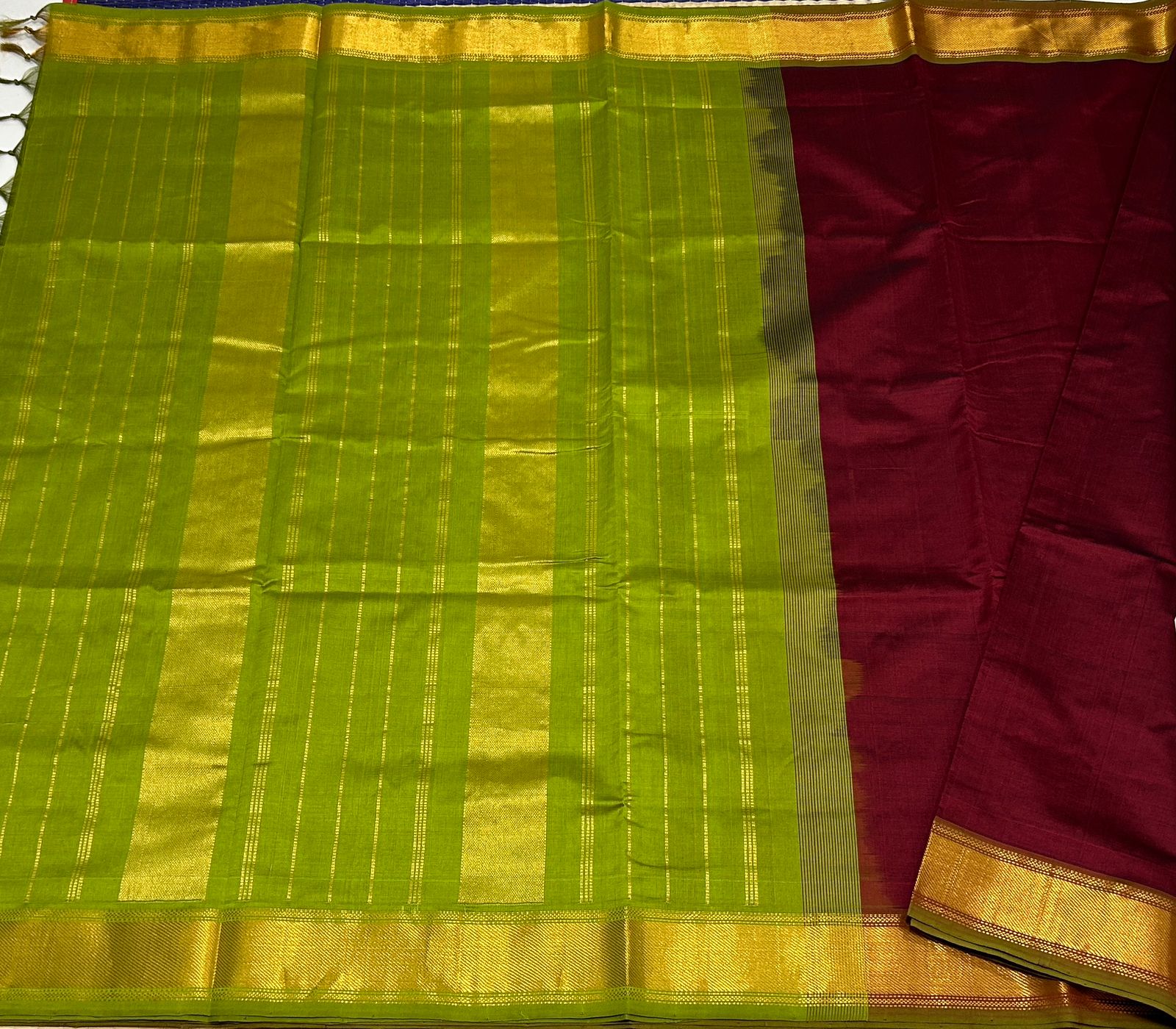 Handloom semi silk cotton saree - MS054