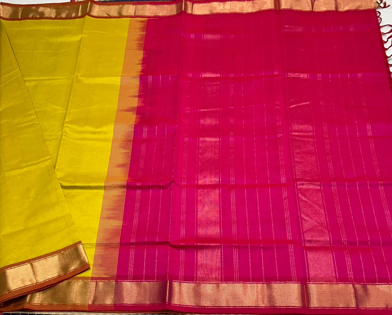 Handloom semi silk cotton saree - MS181